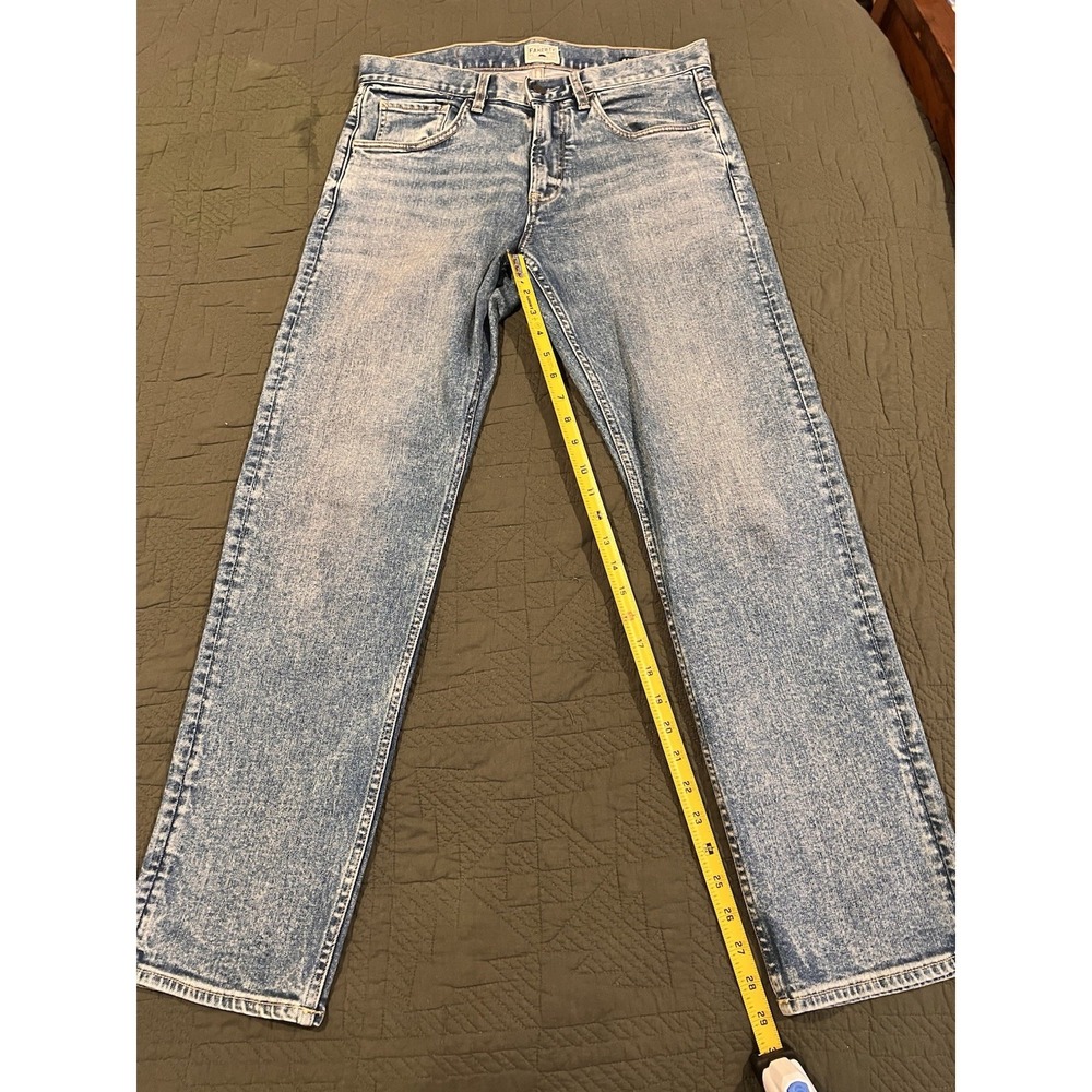 Faherty Jeans Mens 31x30 Tailored Blue Feel Good Denim 5 Pocket Special Weave.